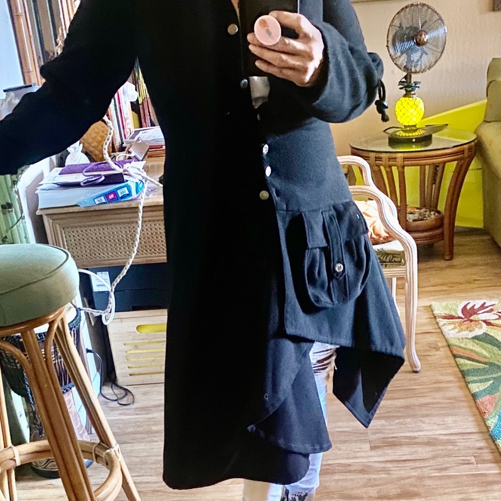 Vintage Gothic Asymmetrical Trench Coat